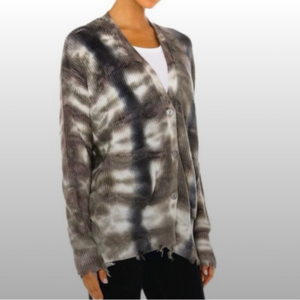 Young fabulous and broke | Indie Tie Dye Cardigan Front Pockets Buttons